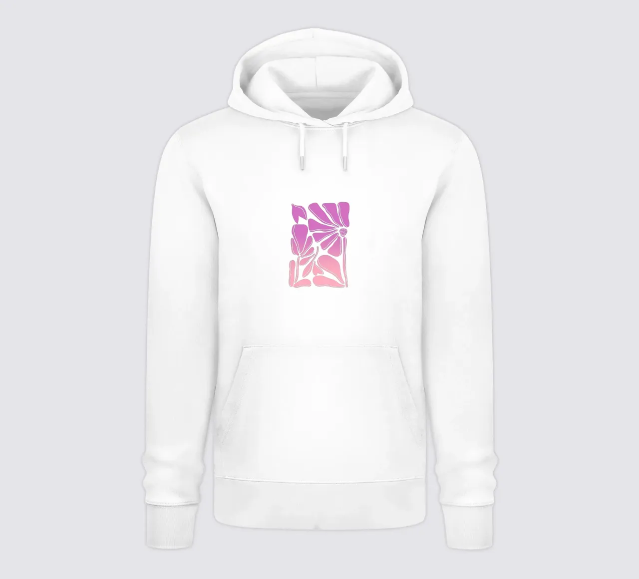 Blumen gradient pink felpa con cappuccio da BAINAI STYLE