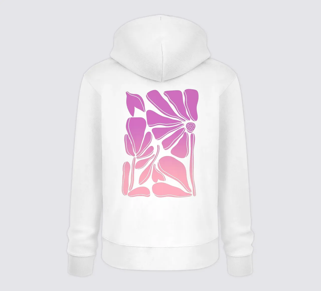 Blumen gradient pink felpa con cappuccio da BAINAI STYLE