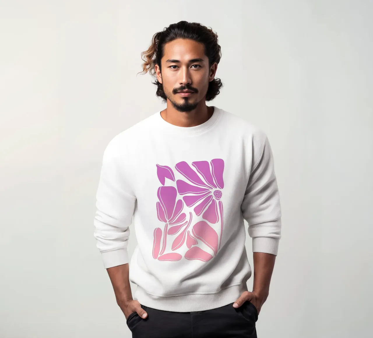 Blumen gradient pink felpa da BAINAI STYLE