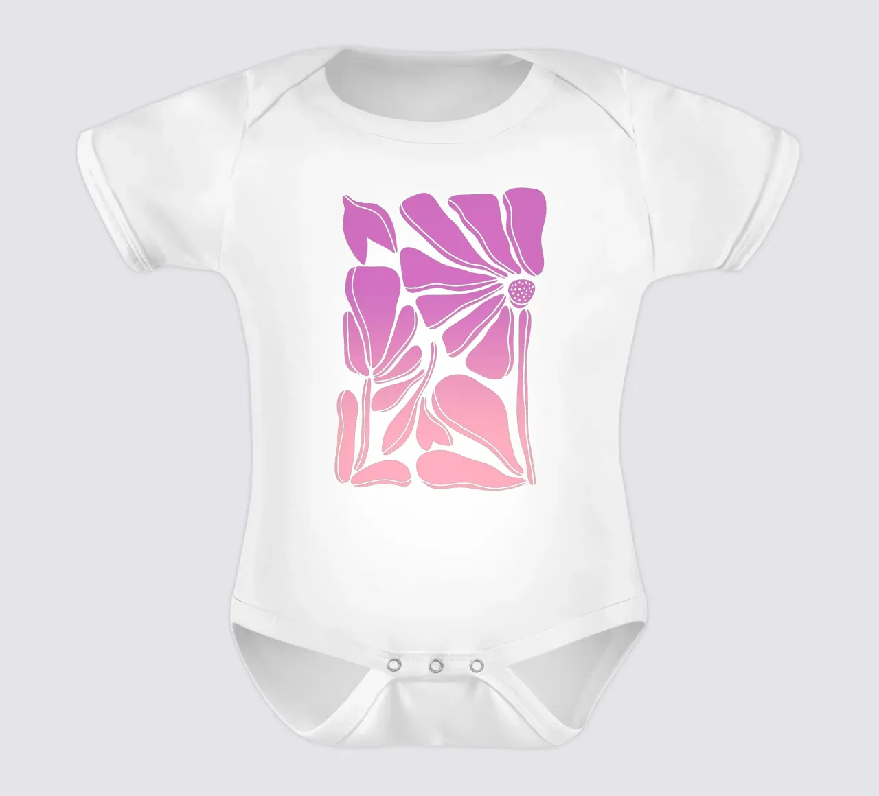 Blumen gradient pink body neonato maniche corte da BAINAI STYLE