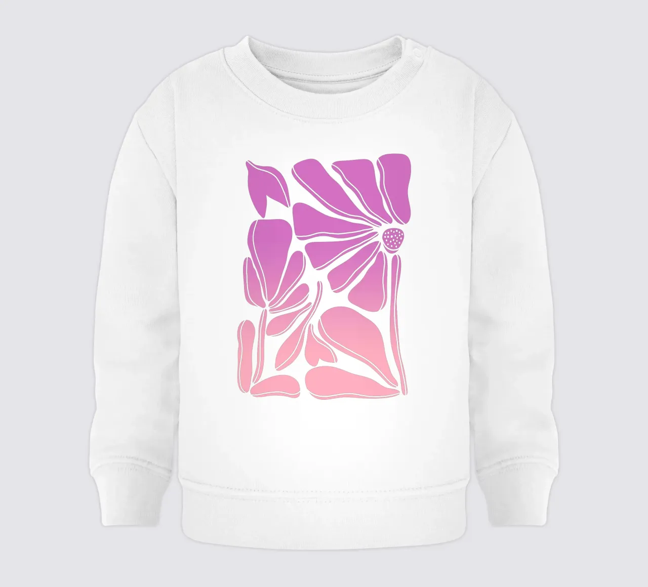 Blumen gradient pink felpa neonato da BAINAI STYLE