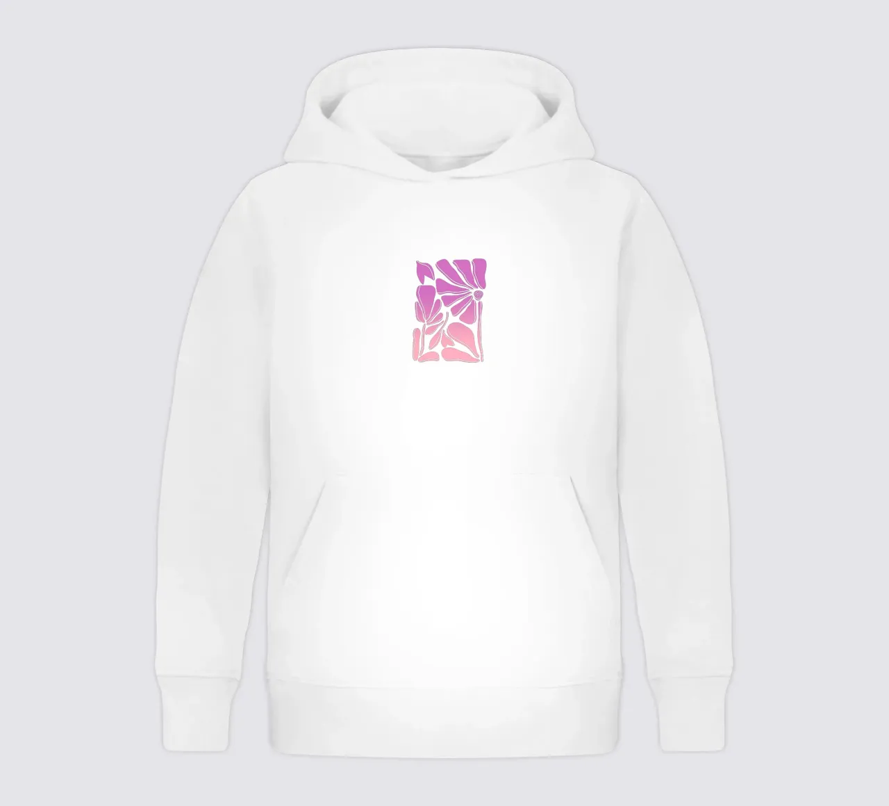 Blumen gradient pink felpa bambino con cappuccio da BAINAI STYLE