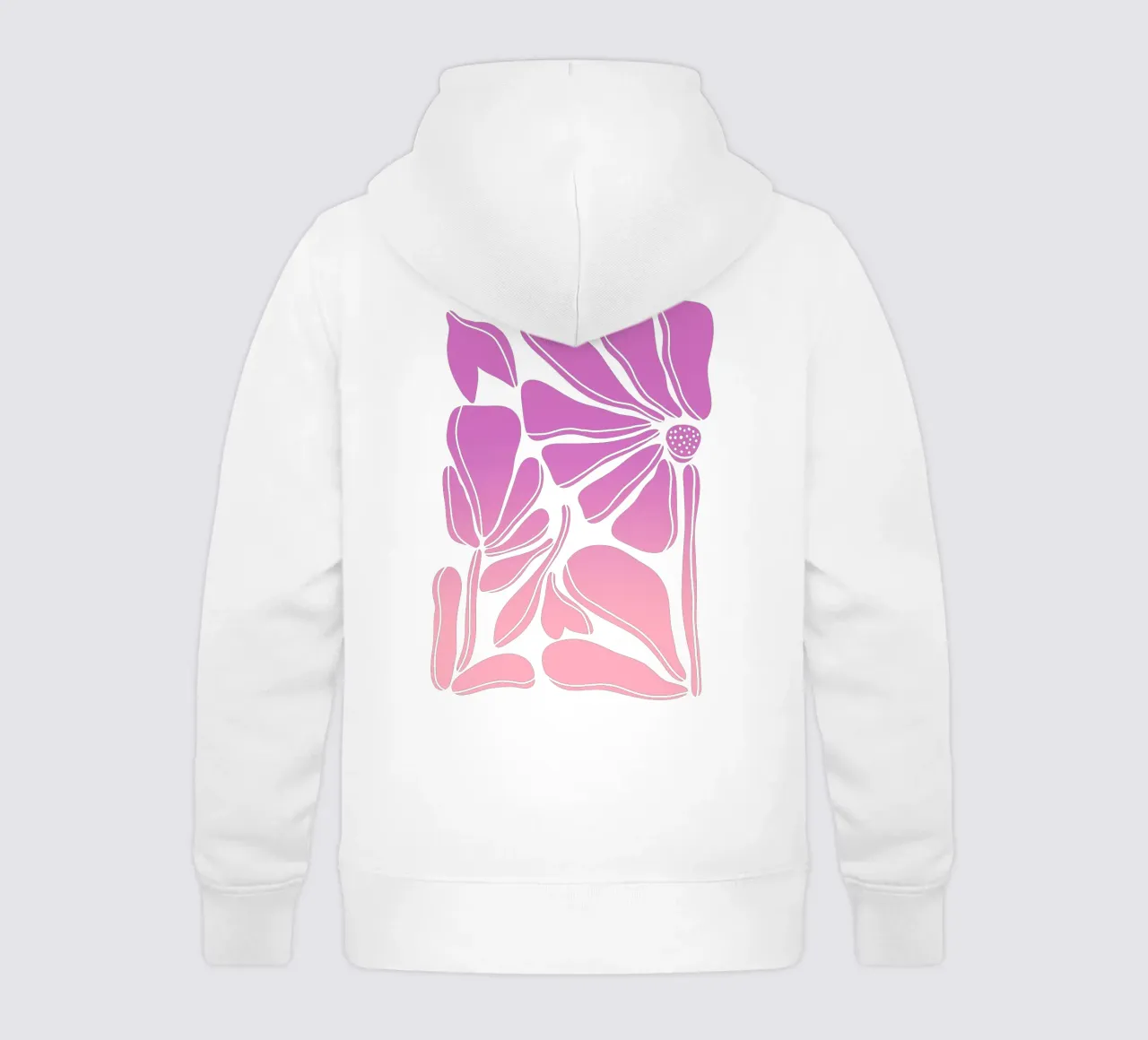 Blumen gradient pink felpa bambino con cappuccio da BAINAI STYLE