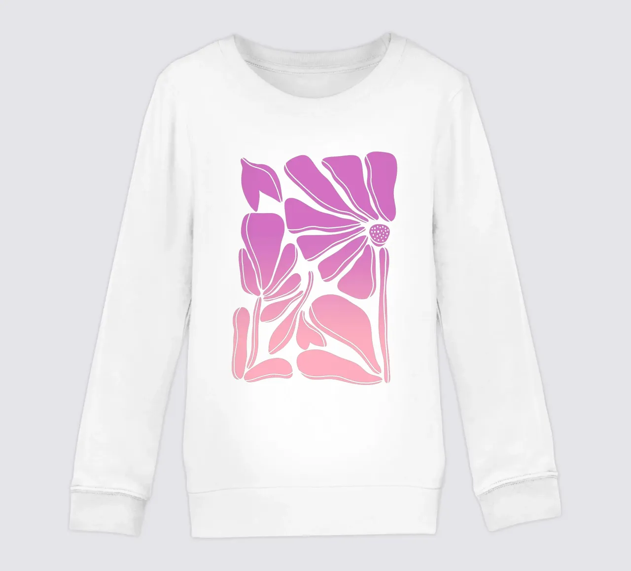 Blumen gradient pink felpa bambino da BAINAI STYLE