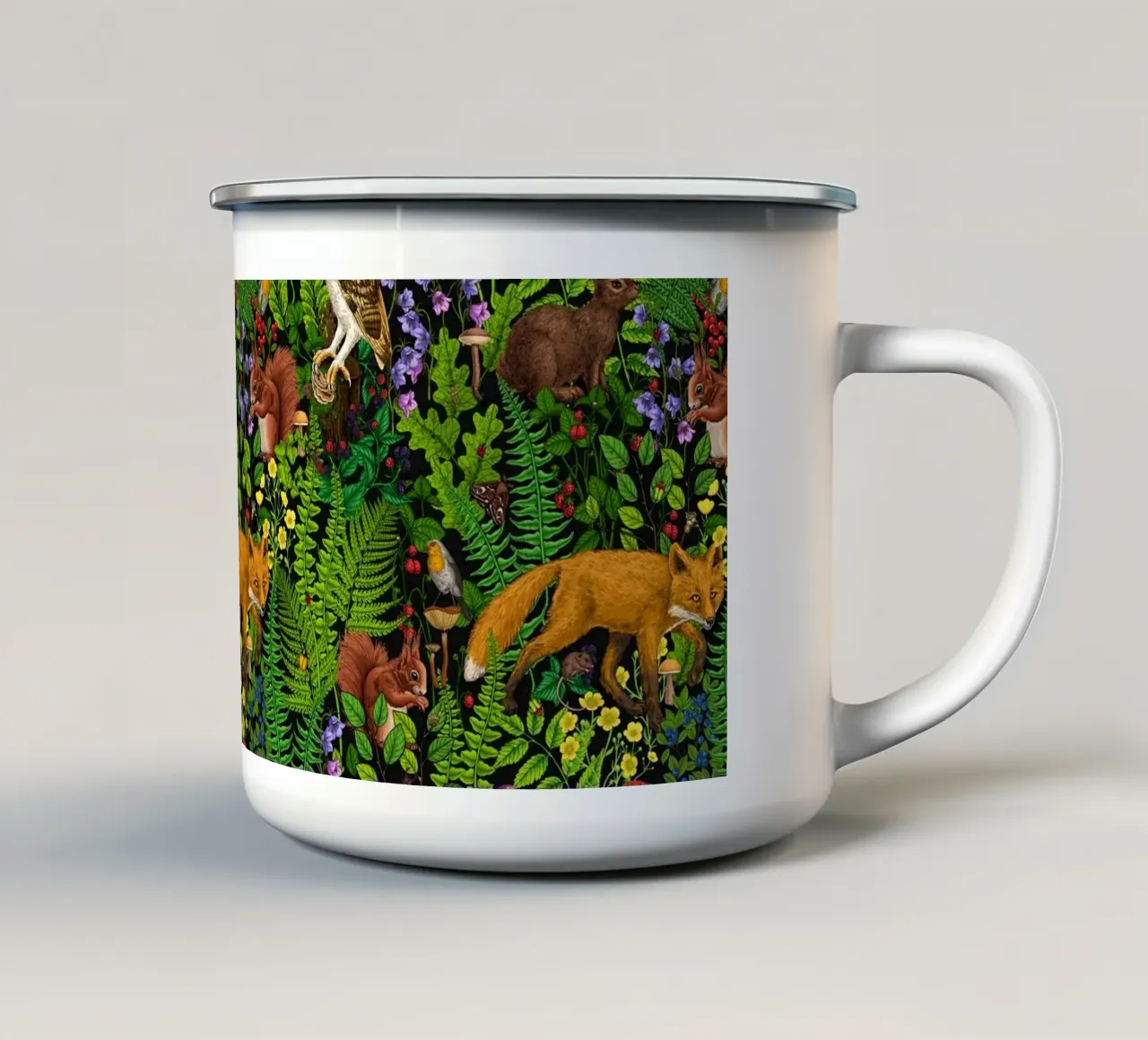 Vita nella foresta tazza in smalto da Painted Nature