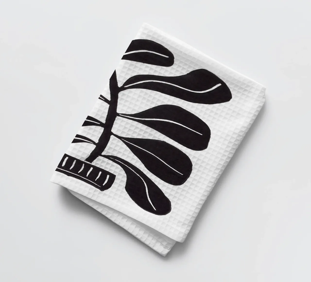 Alisa Galitsyna - Linocut Houseplant canovaccio da cucina da The Artcircle