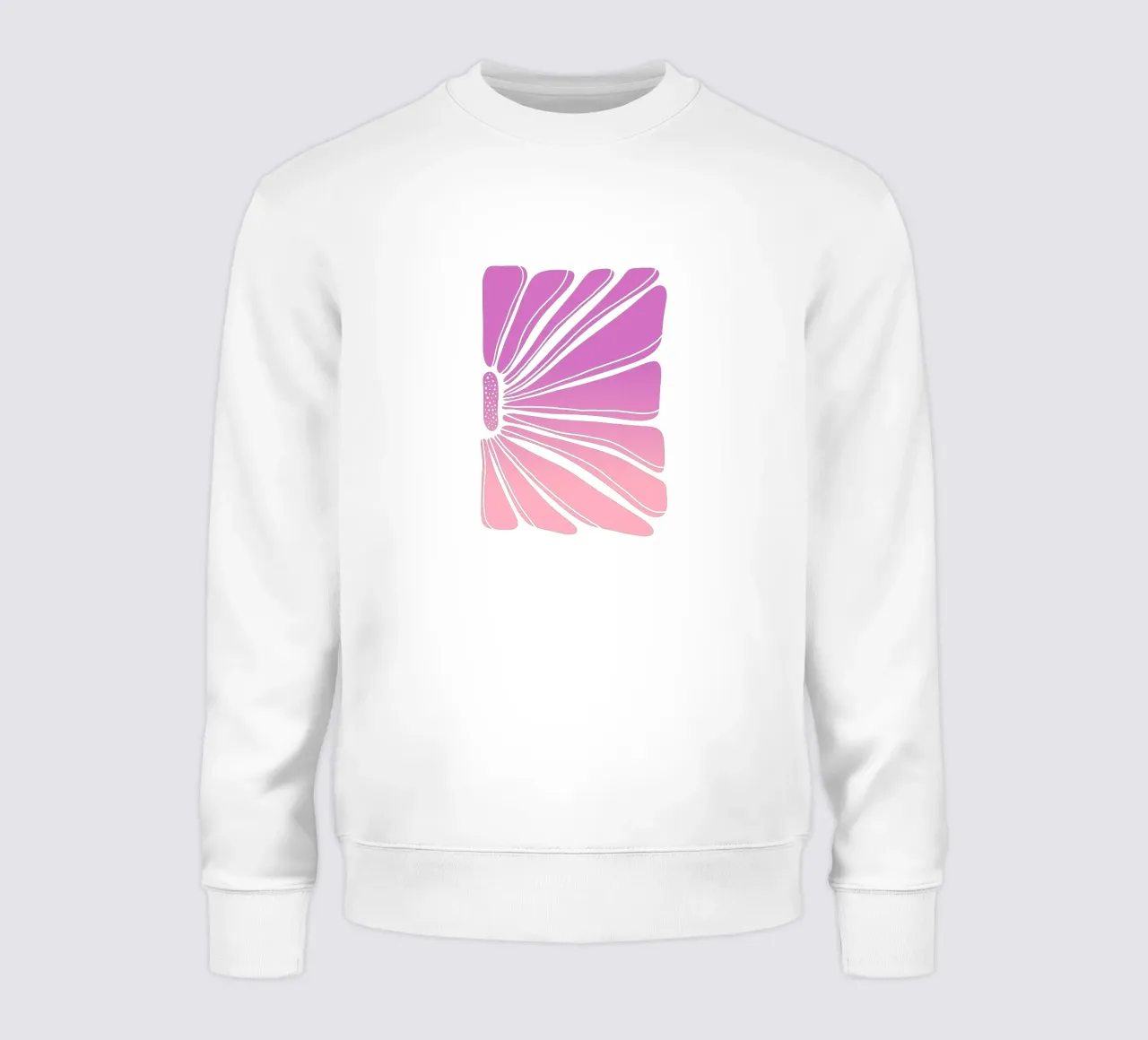 Flower gradient pink felpa da BAINAI STYLE