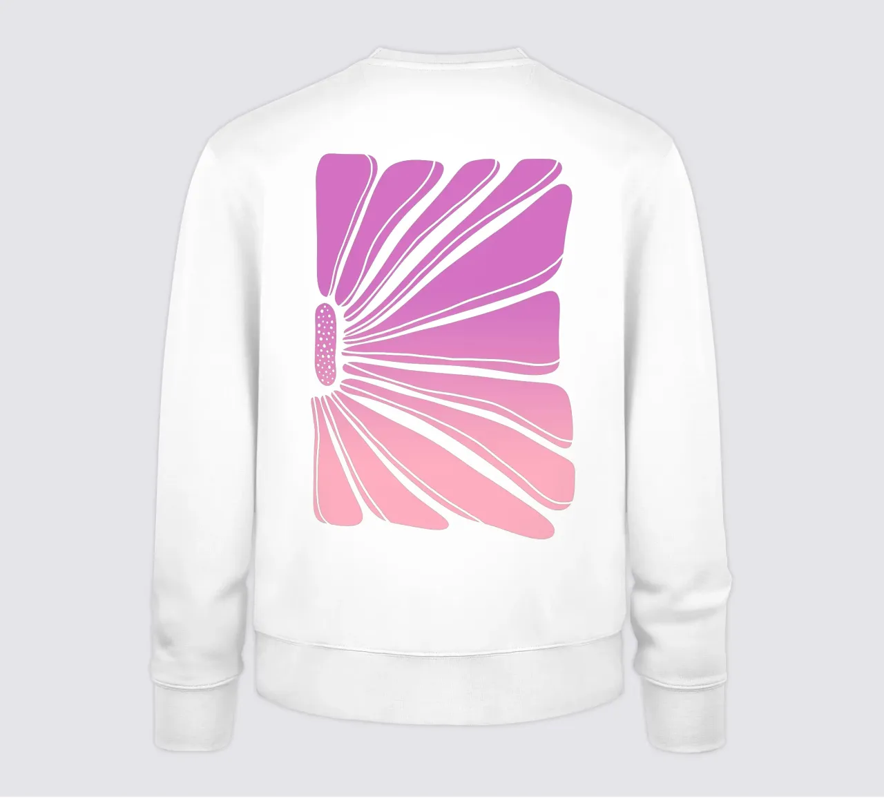 Flower gradient pink felpa da BAINAI STYLE