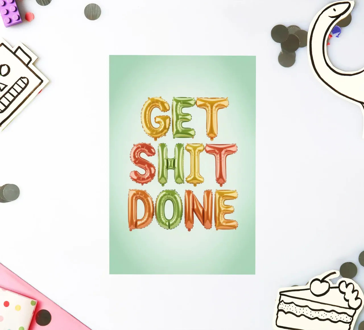 GET SHIT DONE adesivo da Words by Niki
