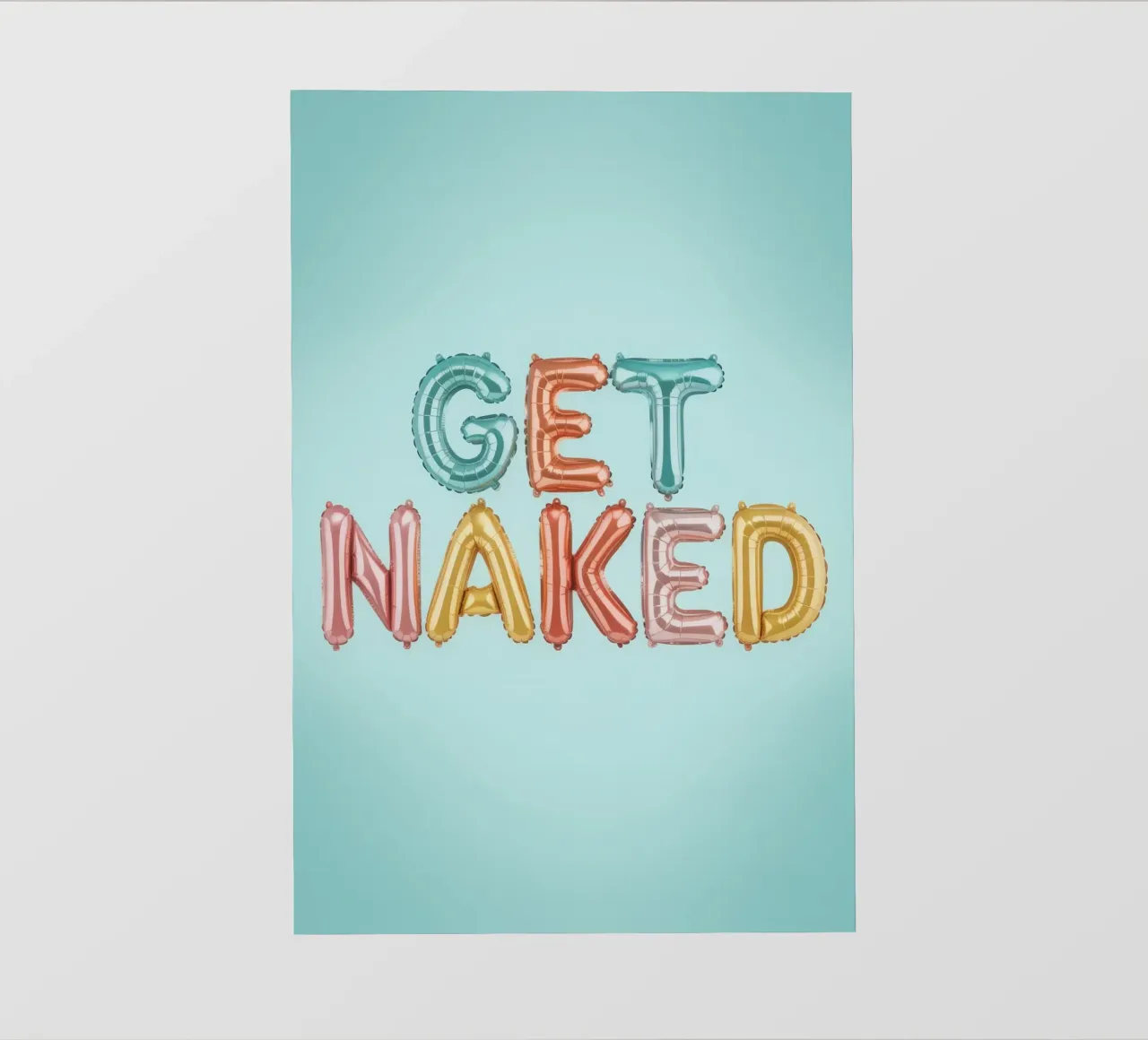 Get Naked telo in pvc da Words by Niki
