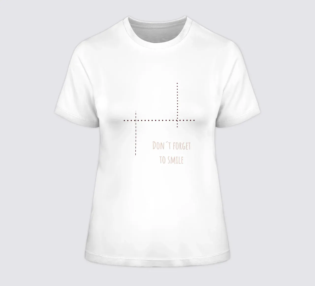 Pink background with saying Don't forget to smile women's fitted t-shirt by Something for you