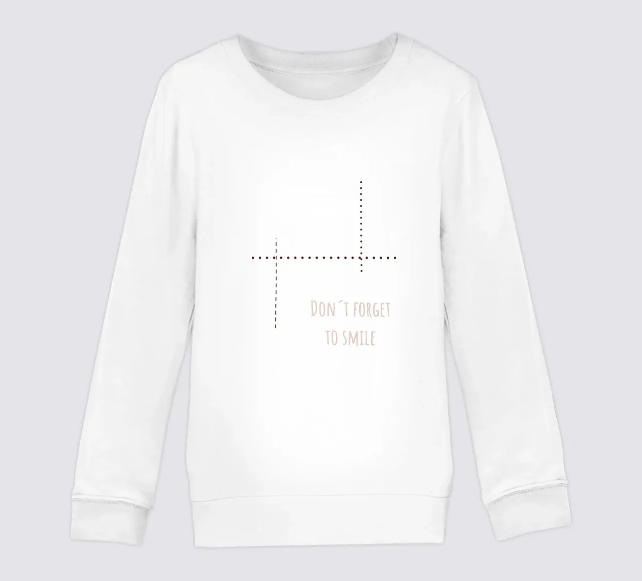 Sfondo rosa con la scritta Non dimenticare di sorridere felpa bambino da Something for you