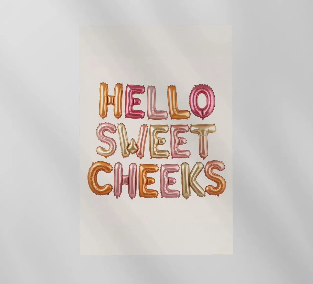 Hello Sweet Cheeks pellicola backlit da Words by Niki