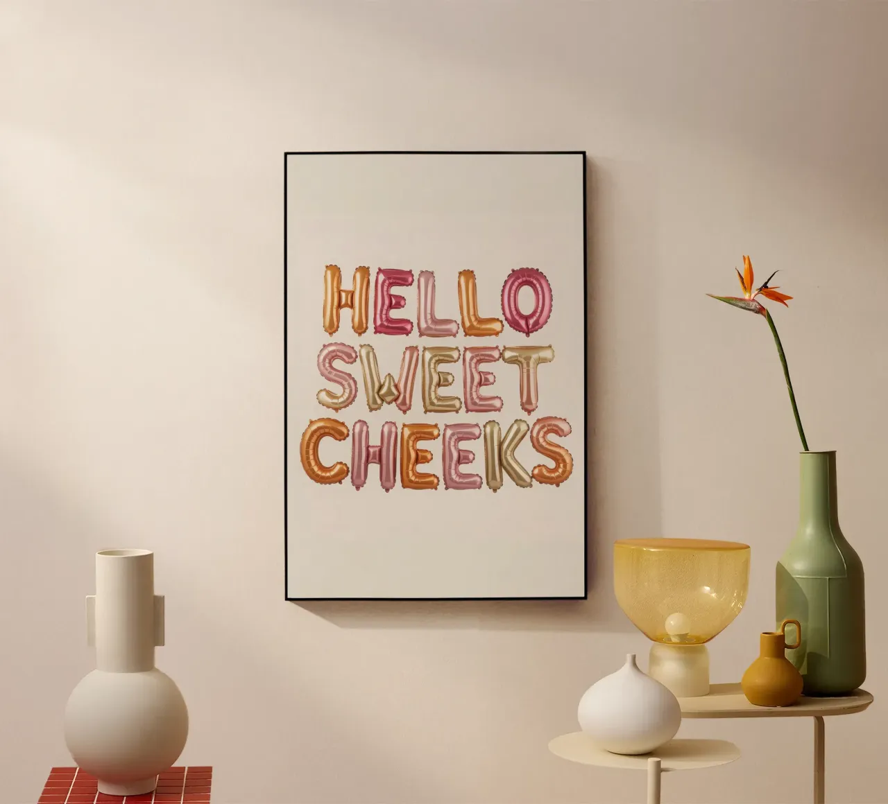 Hello Sweet Cheeks plexiglass da Words by Niki