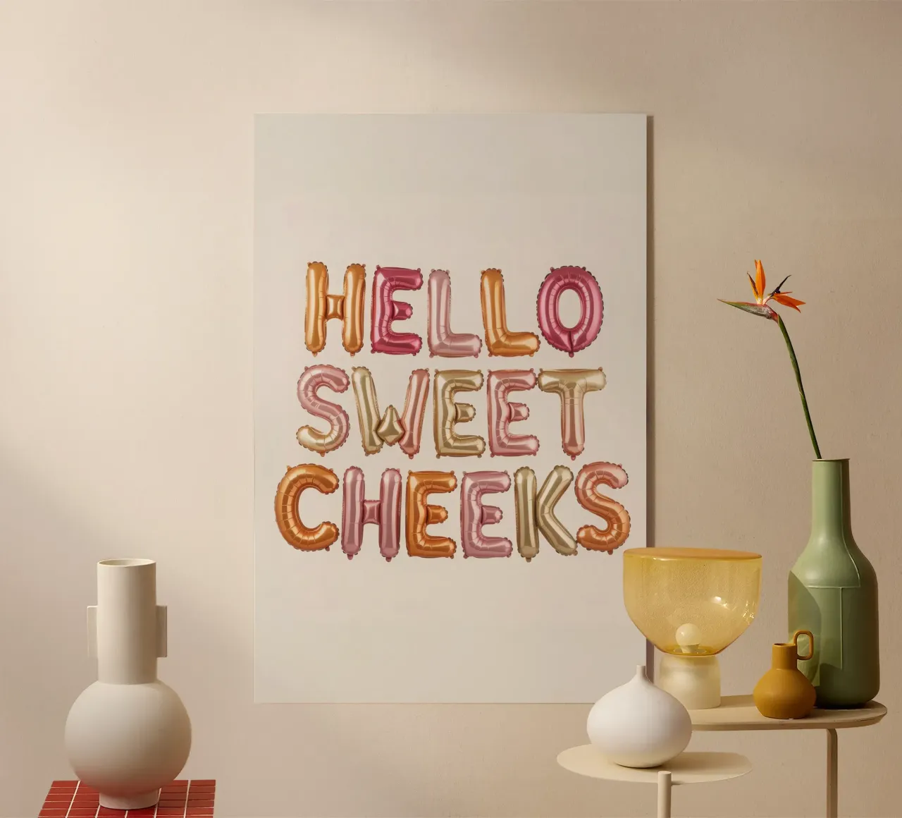 Hello Sweet Cheeks plexiglass da Words by Niki