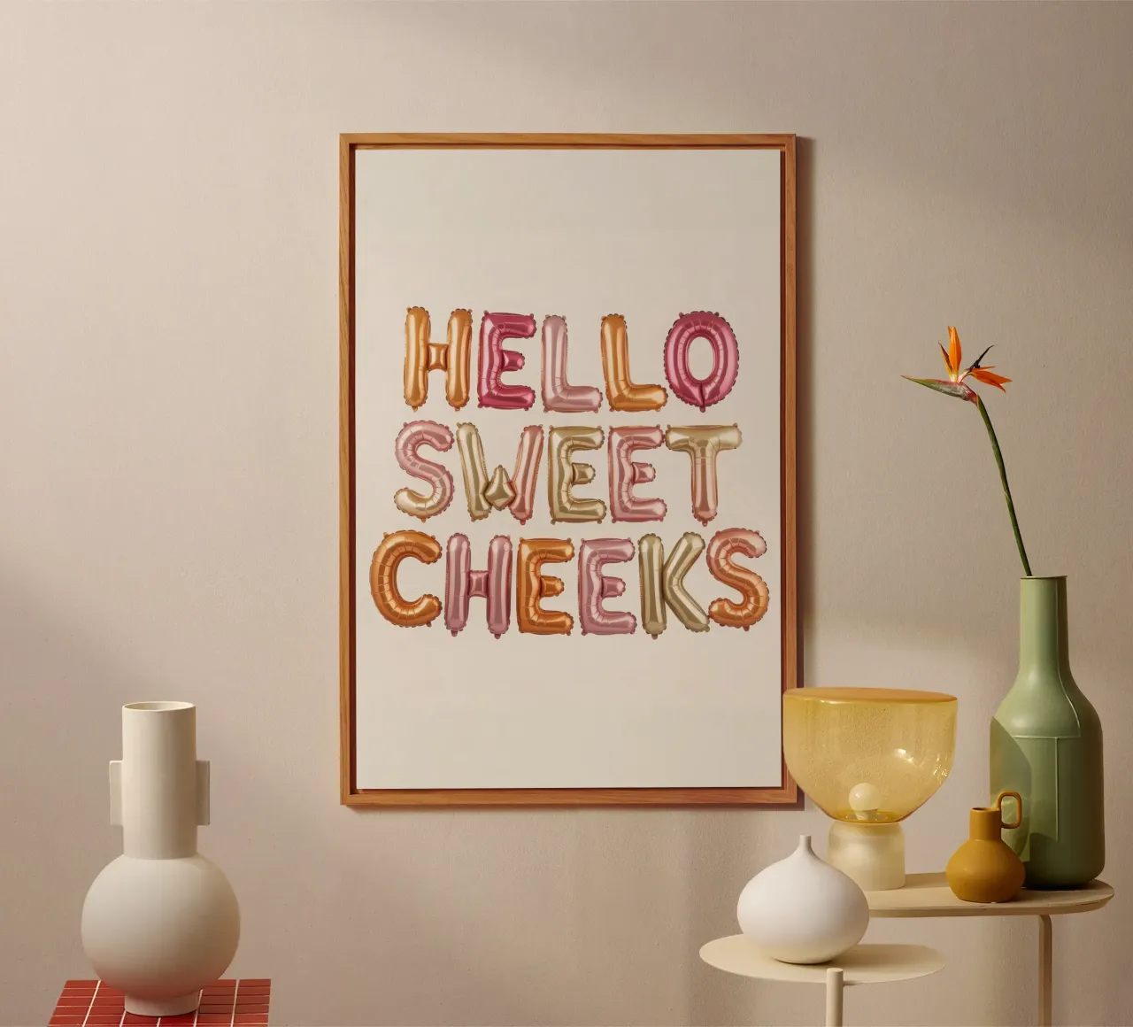 Hello Sweet Cheeks alluminio dibond da Words by Niki