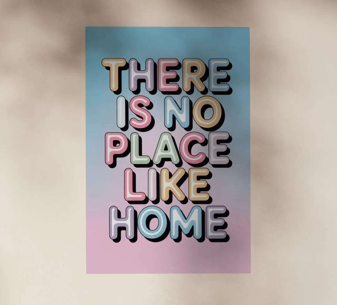 There Is No Place Like Home pellicola backlit da Words by Niki