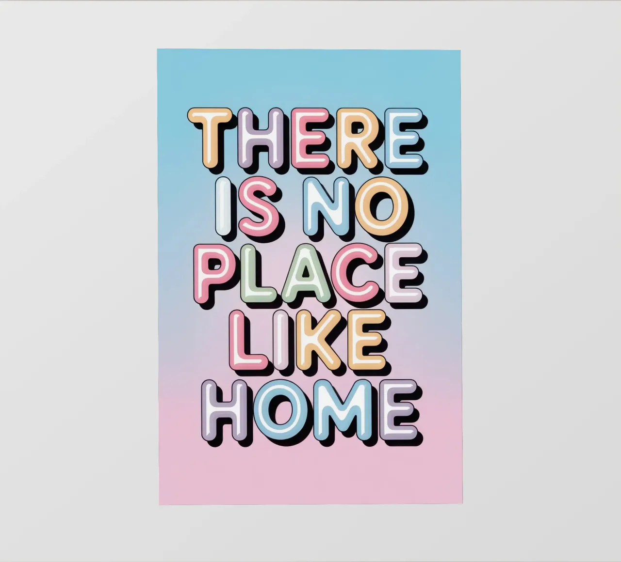 There Is No Place Like Home pellicola backlit da Words by Niki