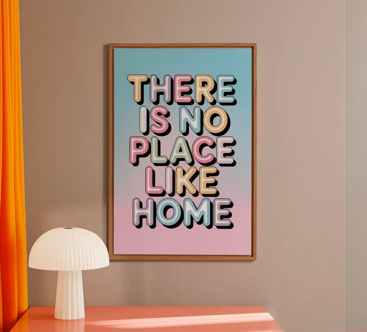There Is No Place Like Home alluminio dibond da Words by Niki