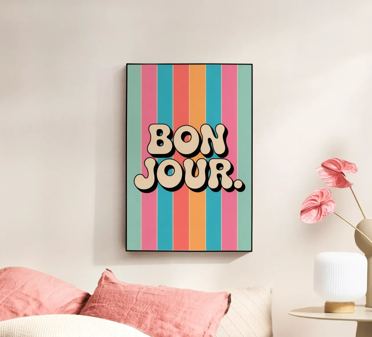 bon jour plexiglass da Words by Niki