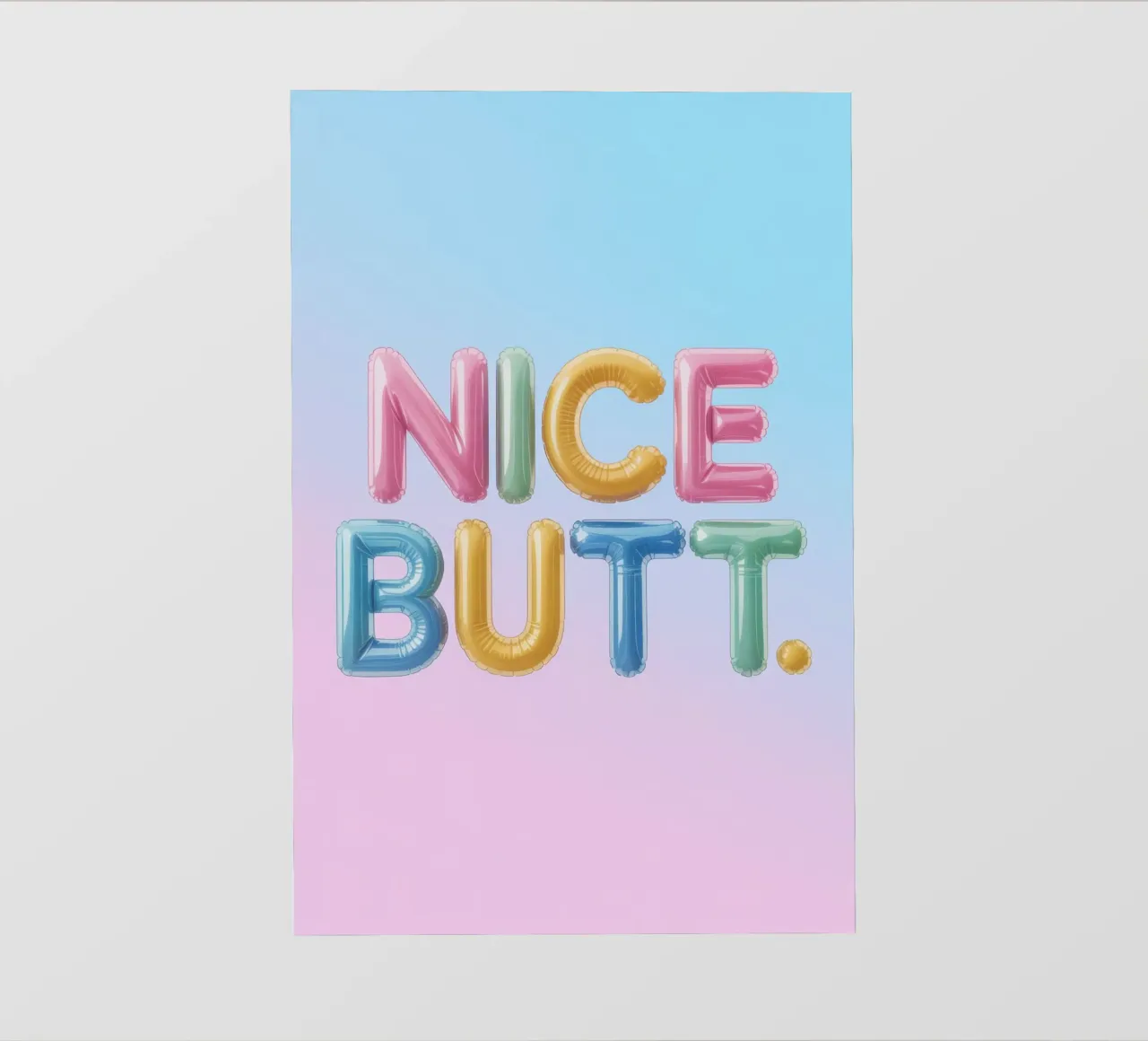 Nice Butt telo in pvc da Words by Niki