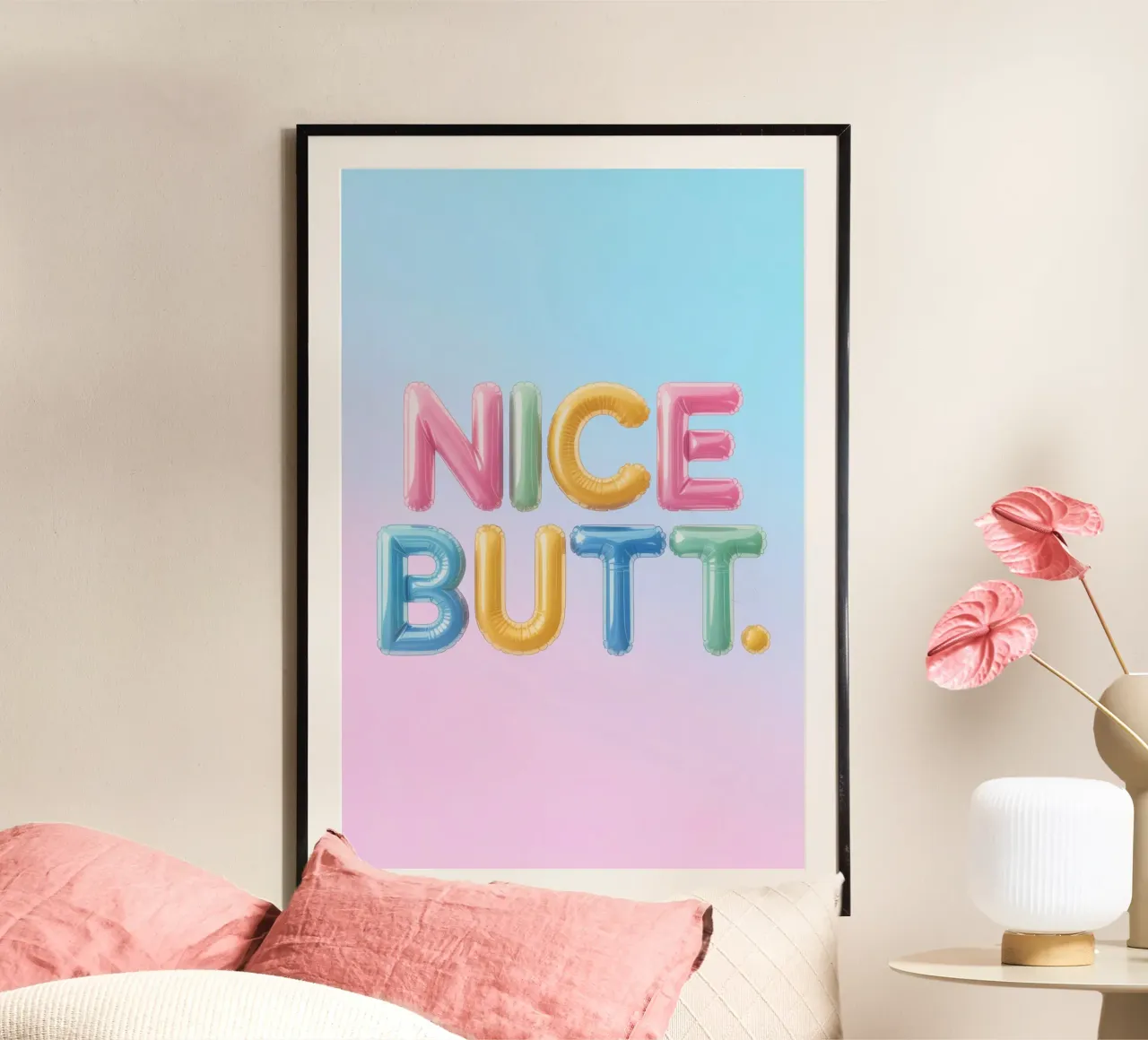 Nice Butt poster by Words by Niki