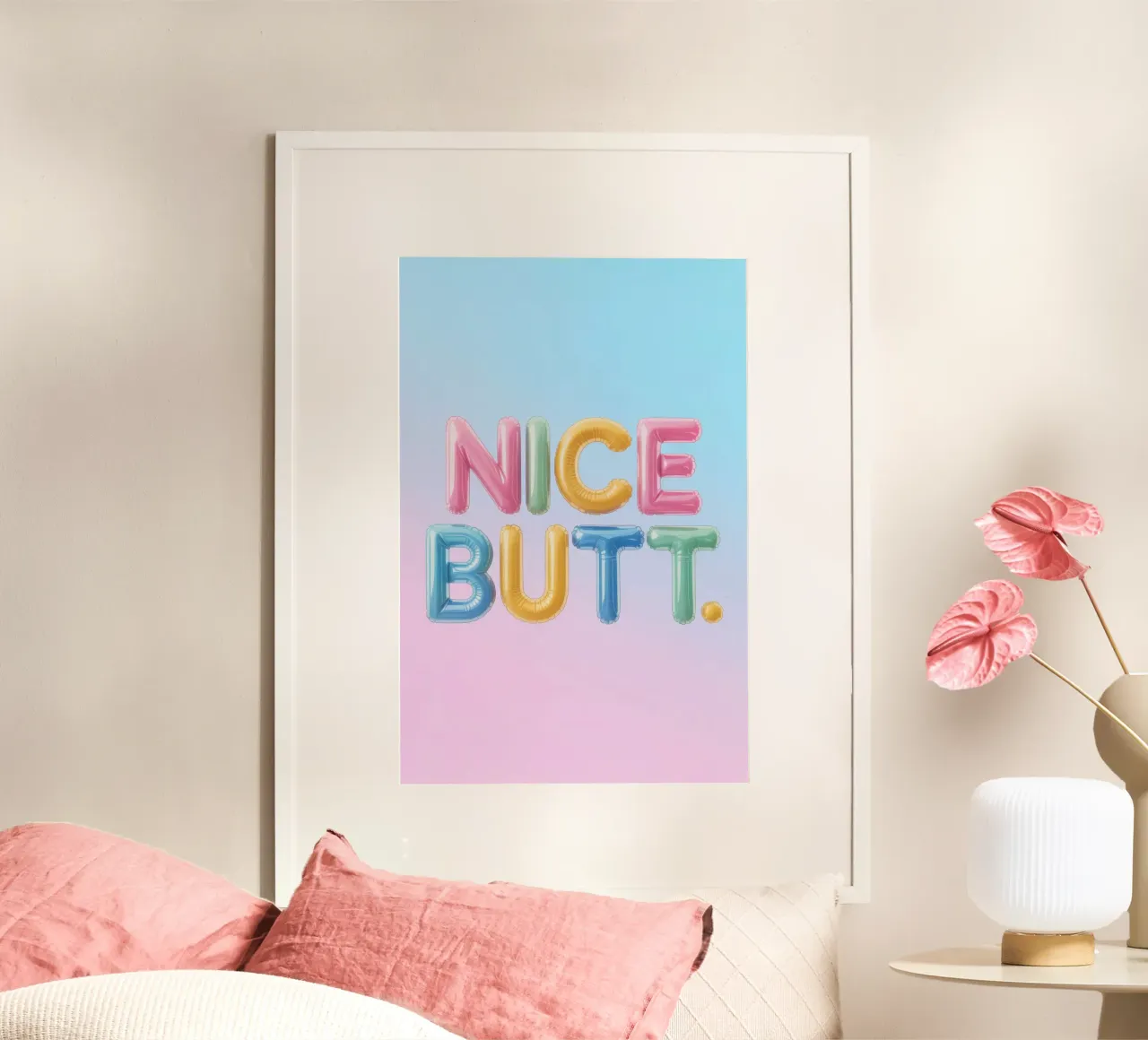 Nice Butt poster by Words by Niki