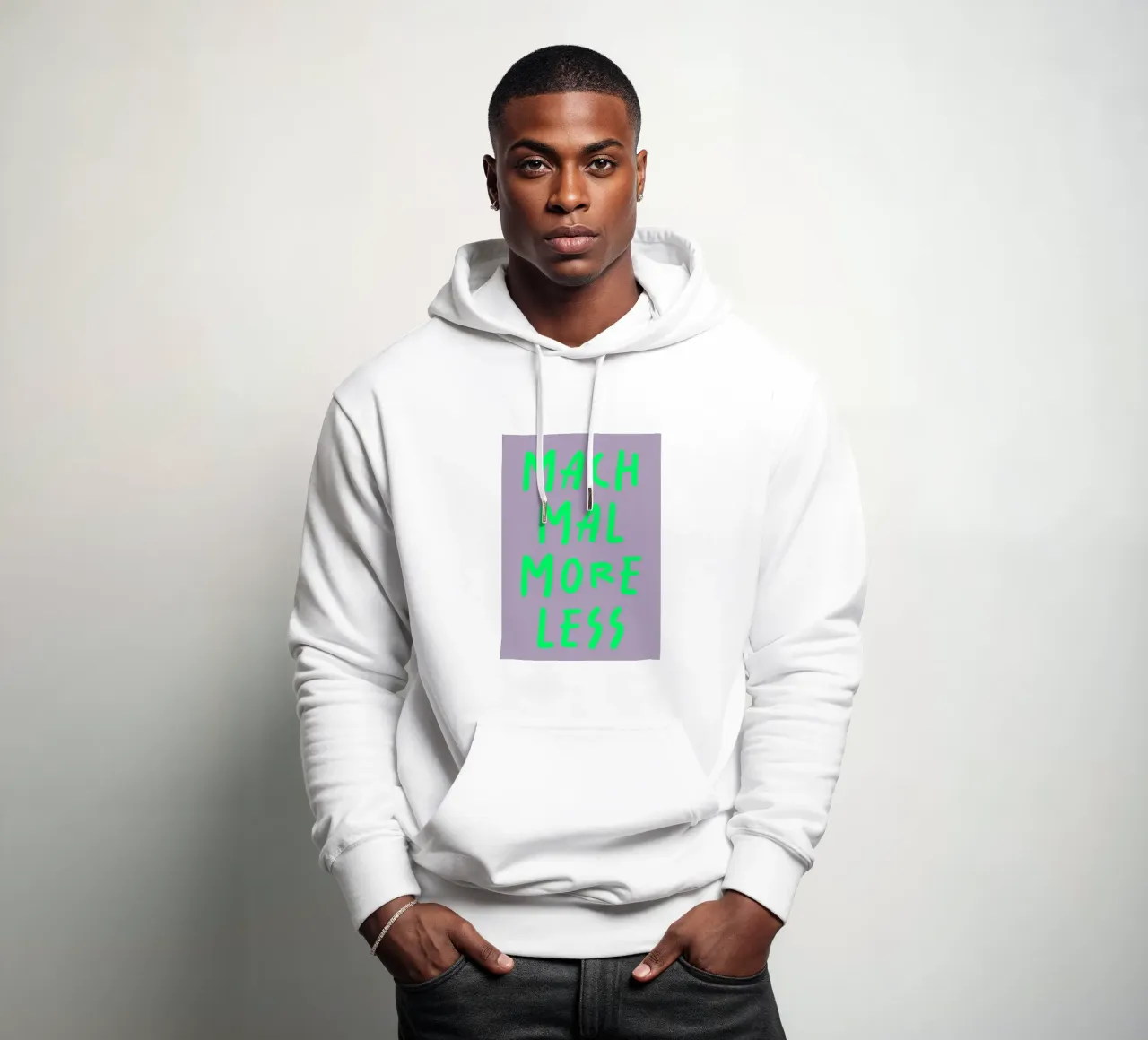 mach mal more less felpa con cappuccio da FRICKE DESIGN