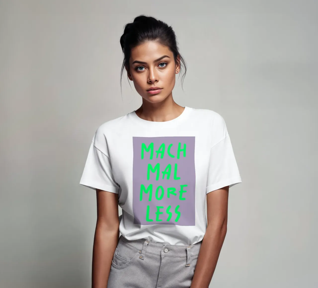 mach mal more less t-shirt da FRICKE DESIGN