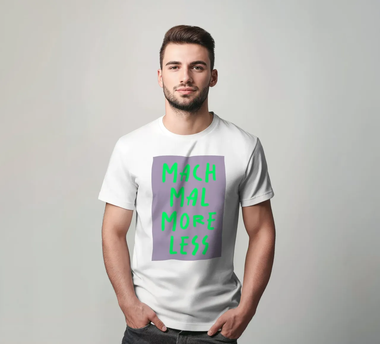 mach mal more less t-shirt da FRICKE DESIGN