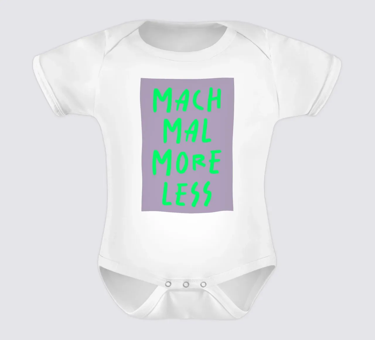 mach mal more less Kurzarm Babybody von FRICKE DESIGN