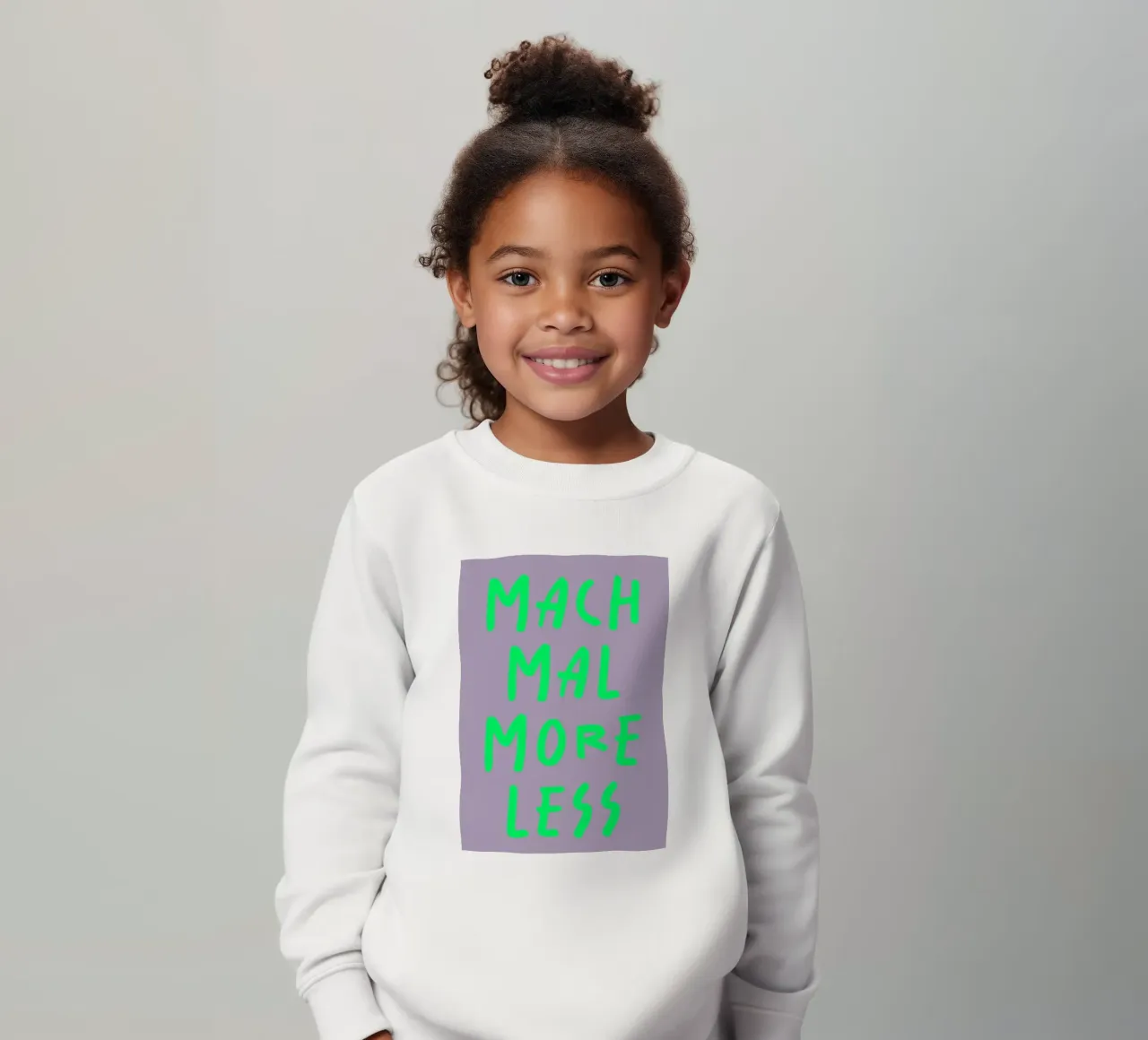 mach mal more less felpa bambino da FRICKE DESIGN