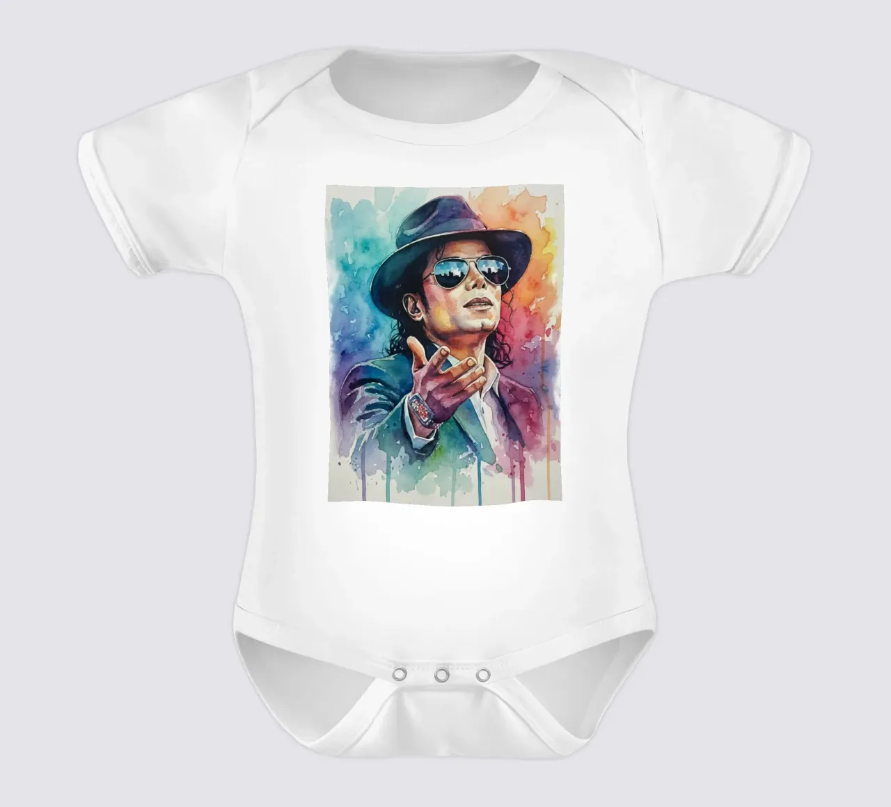 Il re del pop - Michael Jackson body neonato maniche corte da Kalis