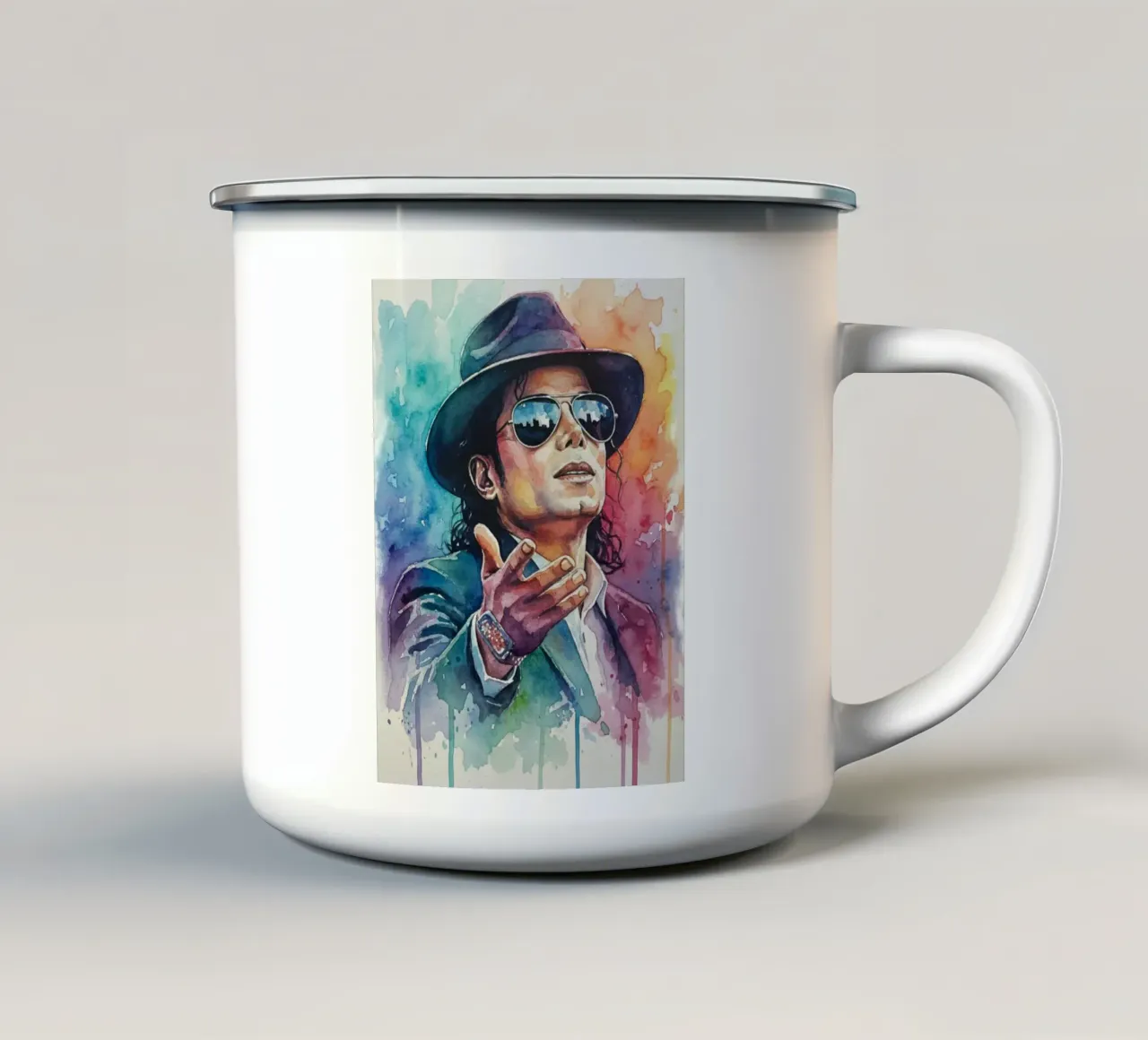 Il re del pop - Michael Jackson tazza in smalto da Kalis