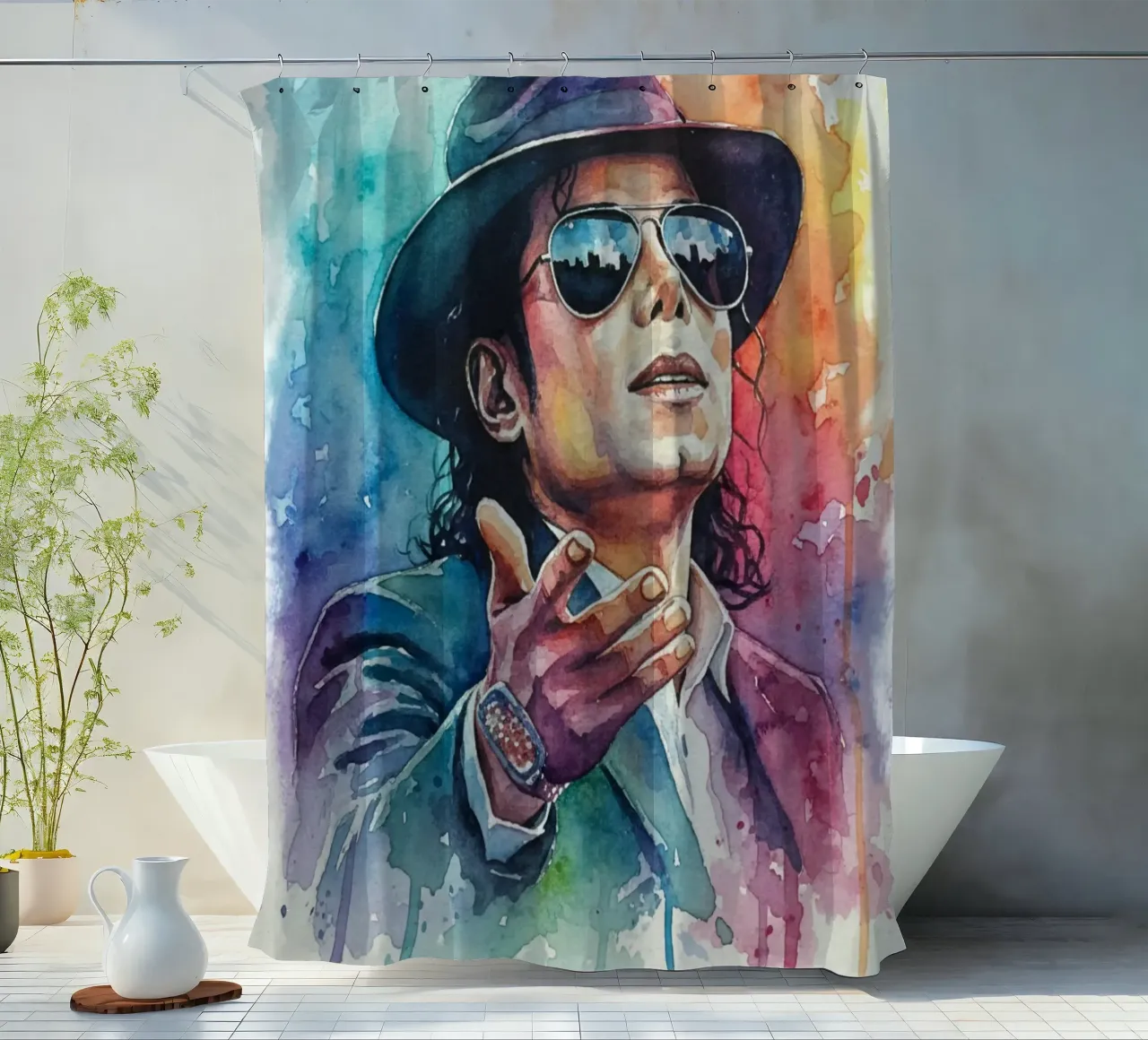 Il re del pop - Michael Jackson tenda da doccia da Kalis