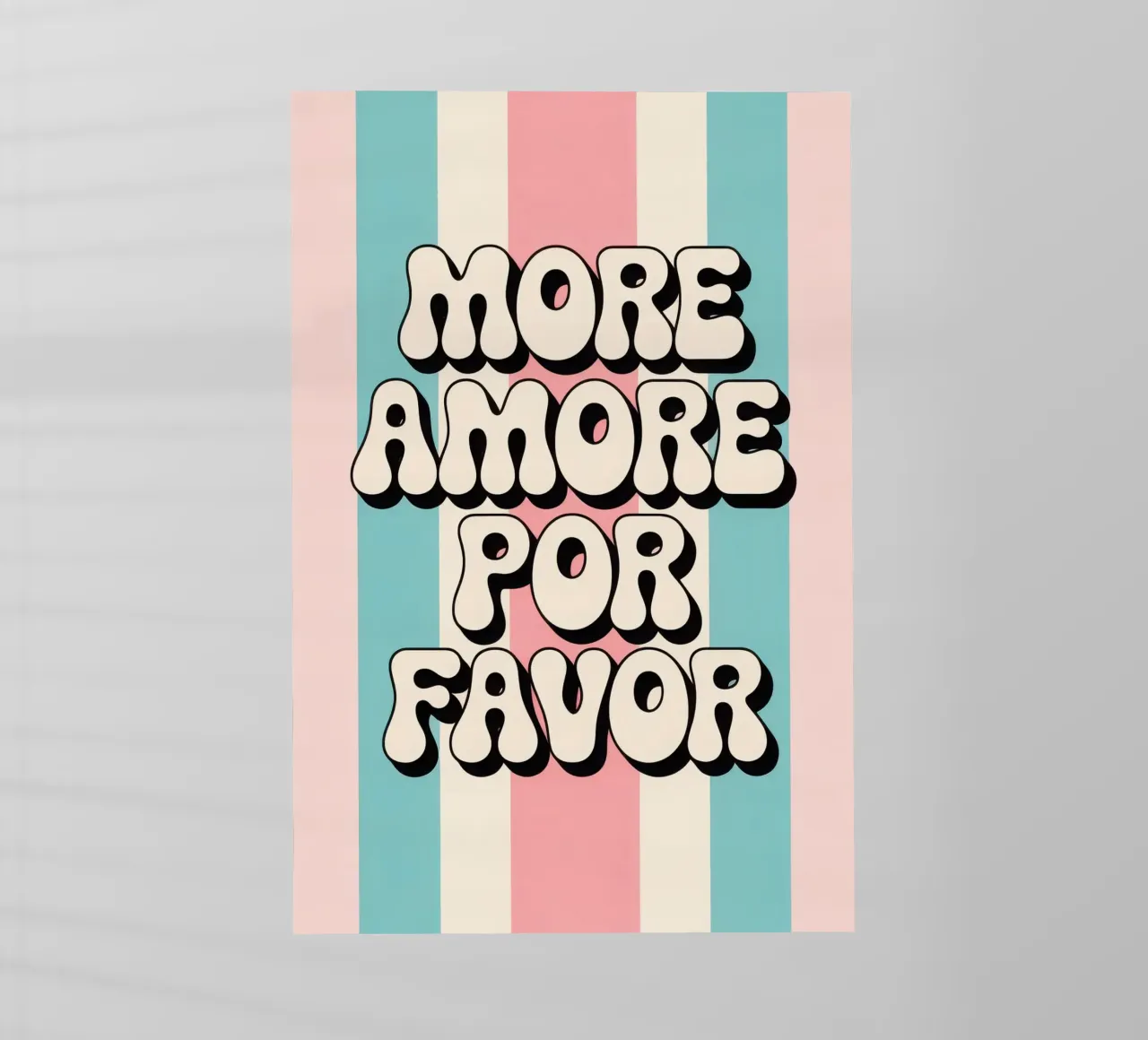 More Amore Por Favor pellicola backlit da Words by Niki