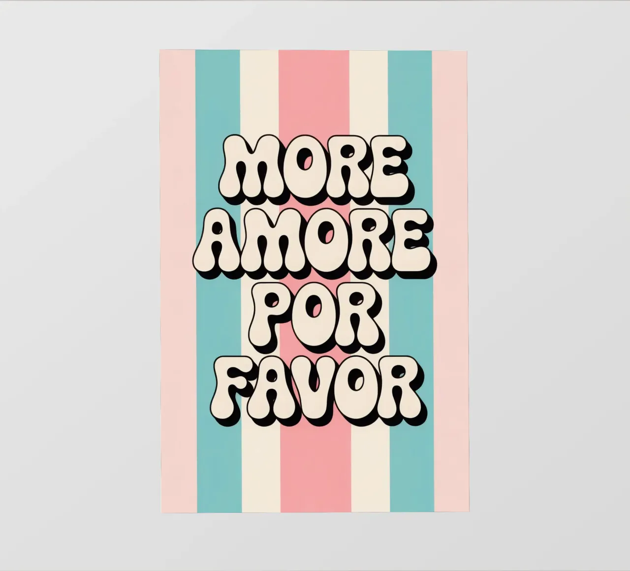 More Amore Por Favor telo in pvc da Words by Niki