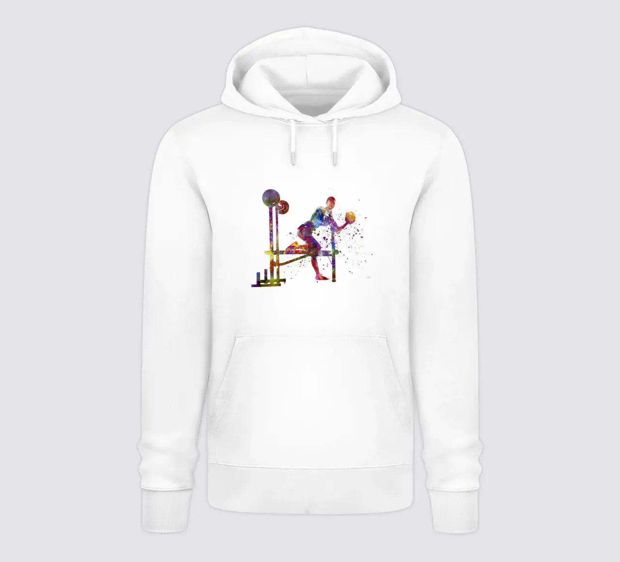 Esercizio di fitness con l'acquerello felpa con cappuccio da ⚽ Sports Pulse