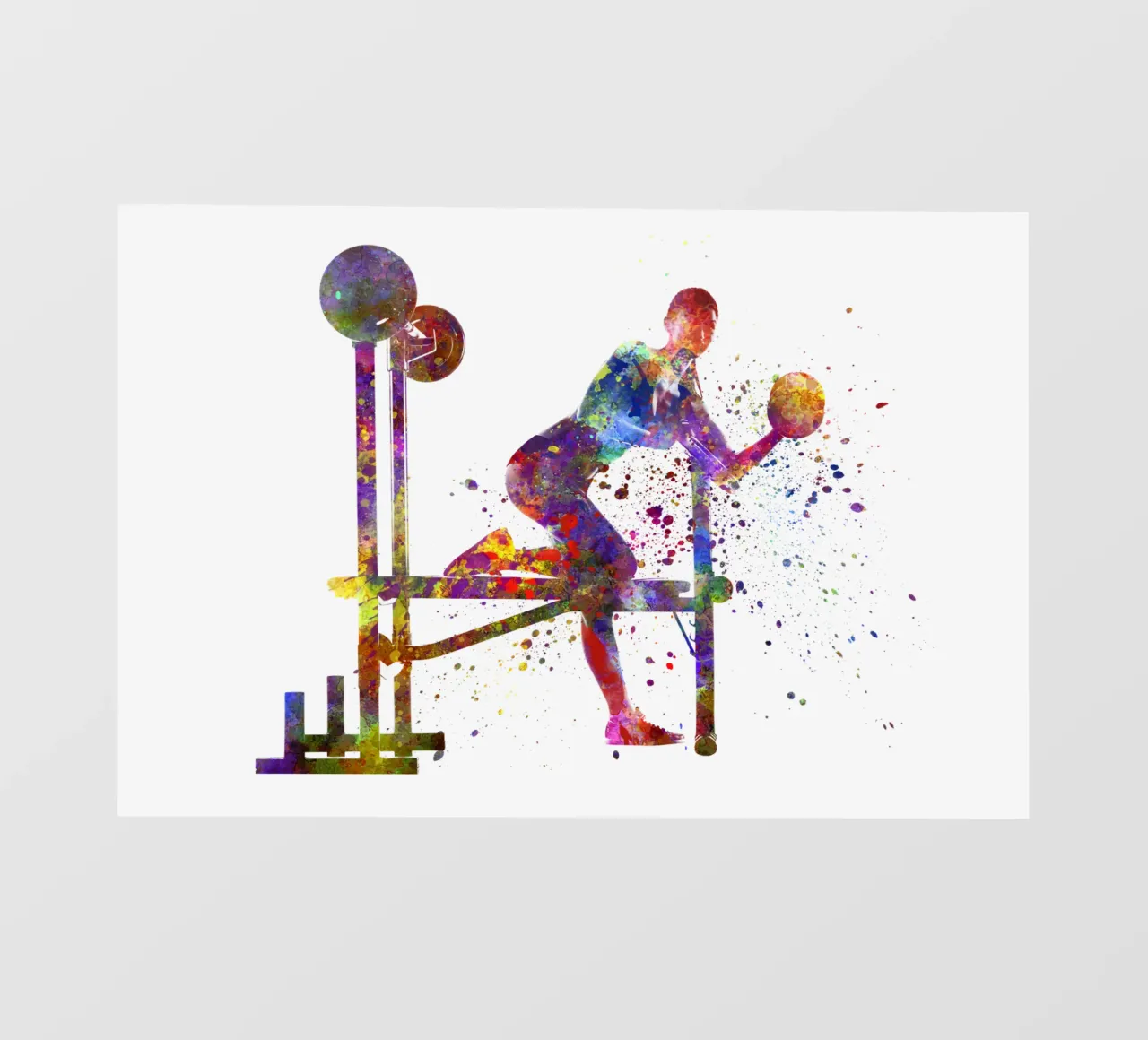 Esercizio di fitness con l'acquerello pellicola backlit da ⚽ Sports Pulse