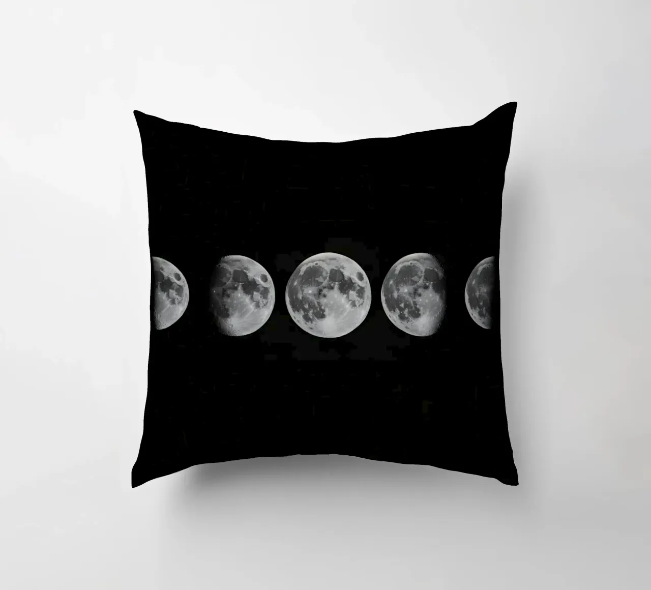 Fasi lunari in bianco e nero - Ciclo lunare cuscino da Plain Thoughts