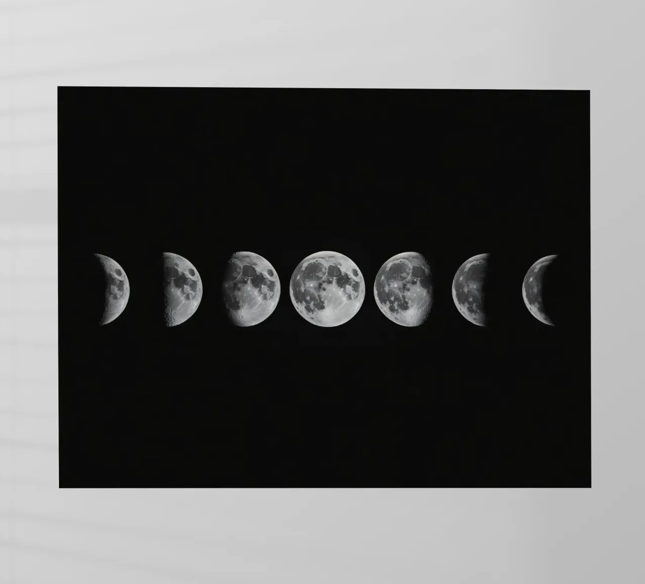 Fasi lunari in bianco e nero - Ciclo lunare pellicola backlit da Plain Thoughts