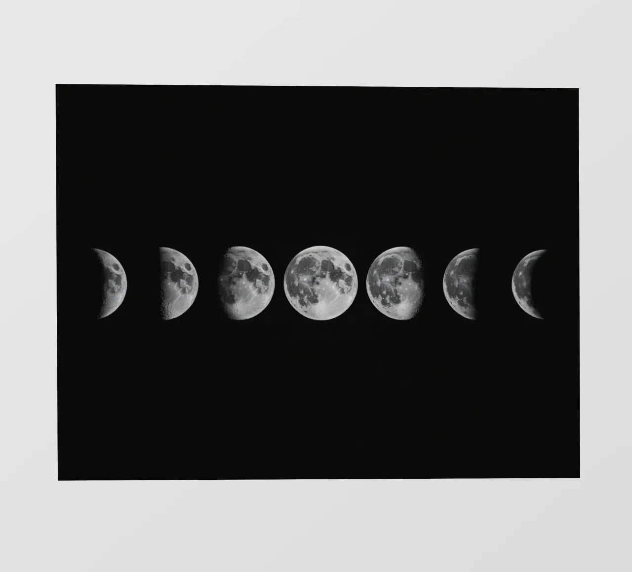 Fasi lunari in bianco e nero - Ciclo lunare pellicola backlit da Plain Thoughts