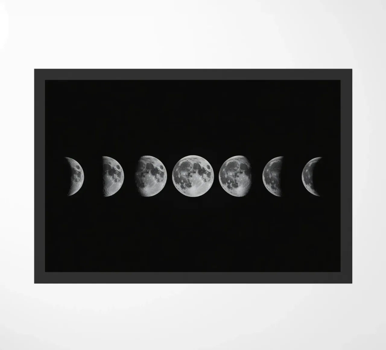 Fasi lunari in bianco e nero - Ciclo lunare zerbino da Plain Thoughts