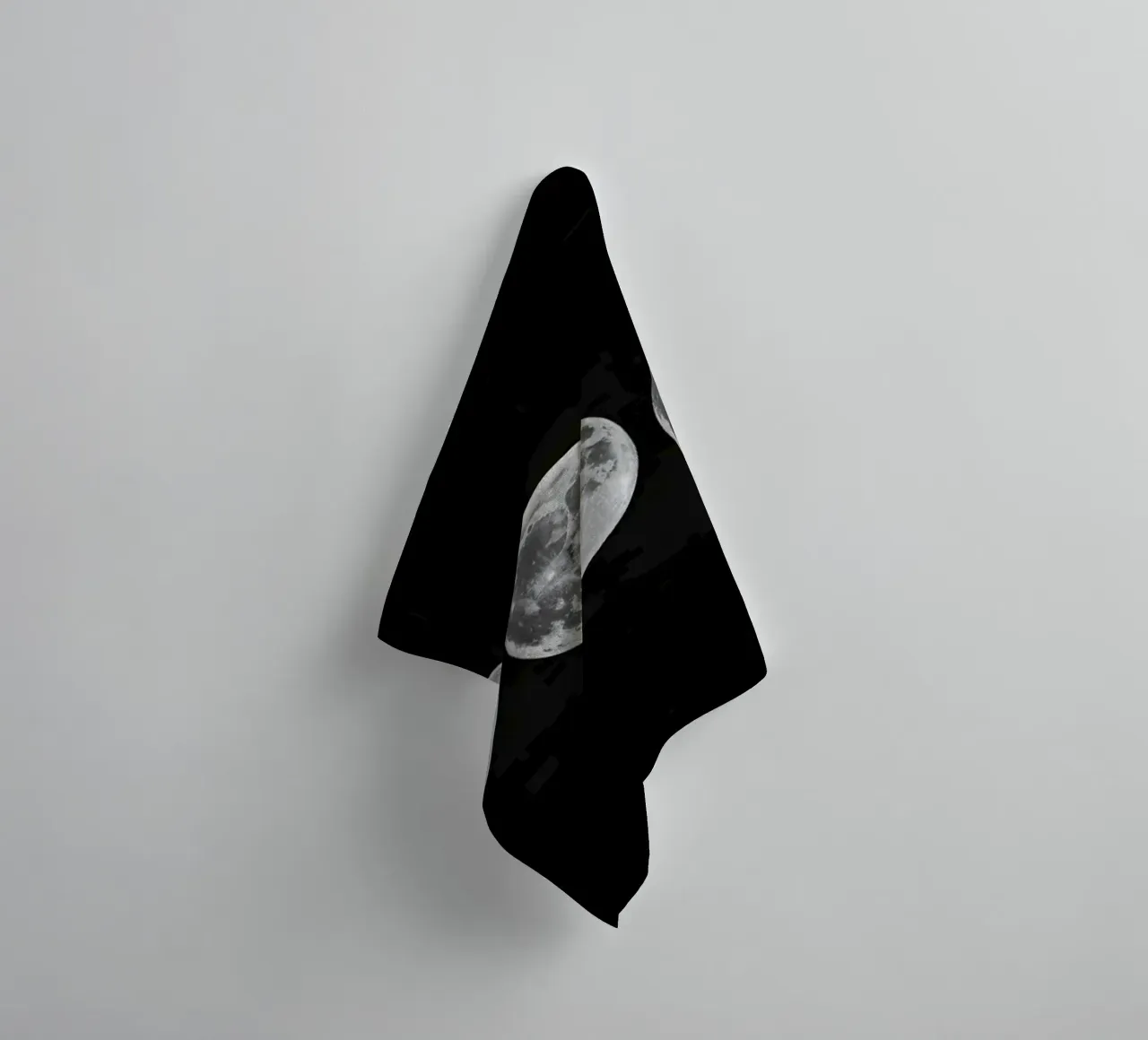 Fasi lunari in bianco e nero - Ciclo lunare asciugamano da bagno da Plain Thoughts