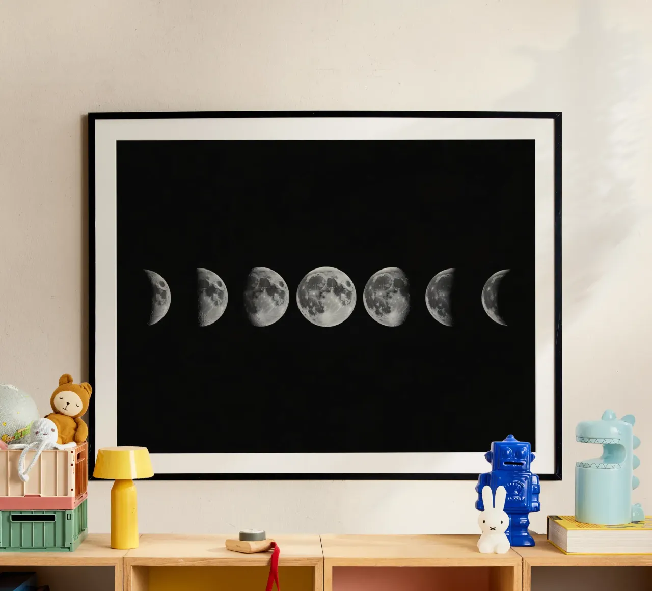 Fasi lunari in bianco e nero - Ciclo lunare carta hahnemühle da Plain Thoughts