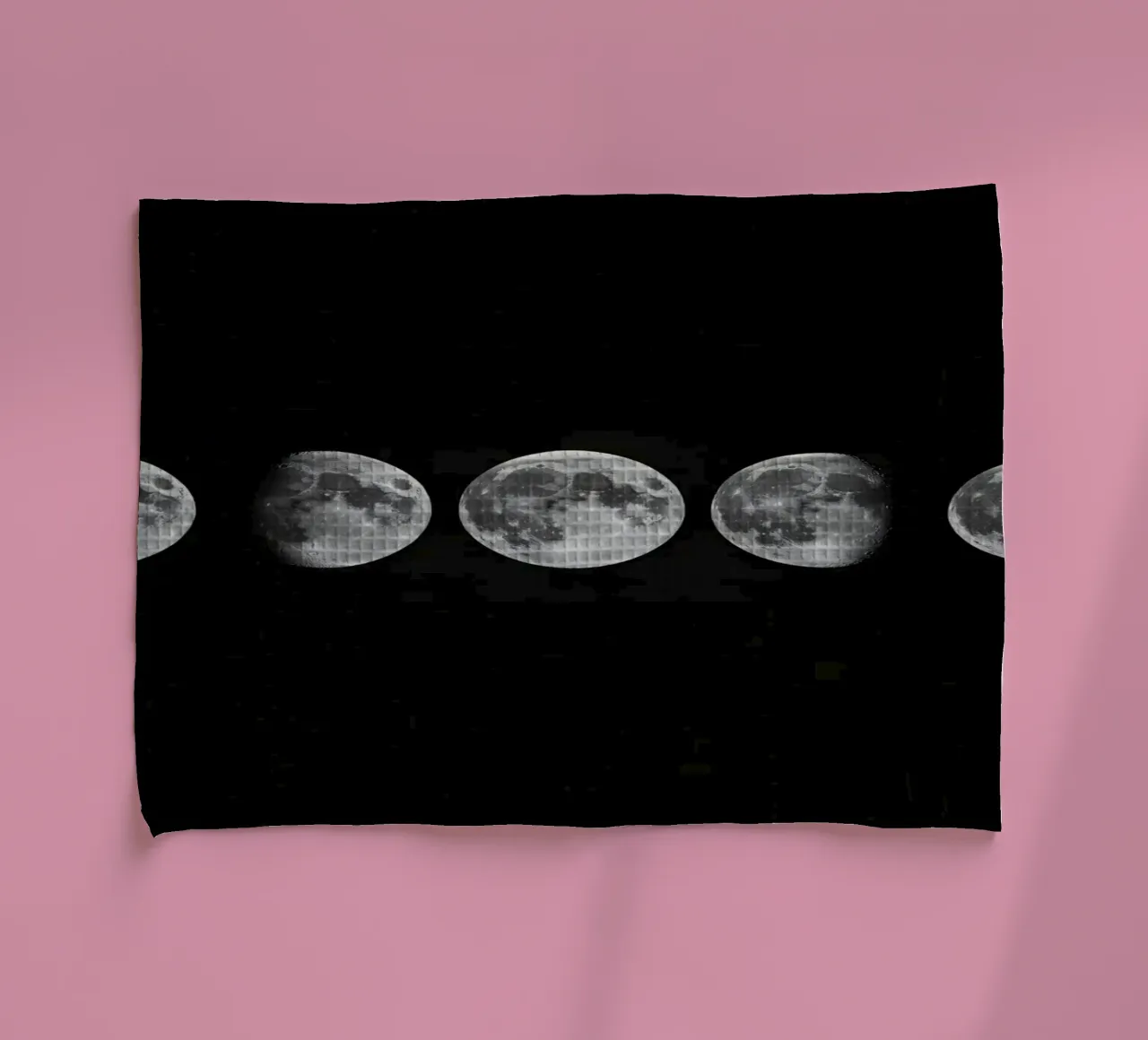 Fasi lunari in bianco e nero - Ciclo lunare canovaccio da cucina da Plain Thoughts