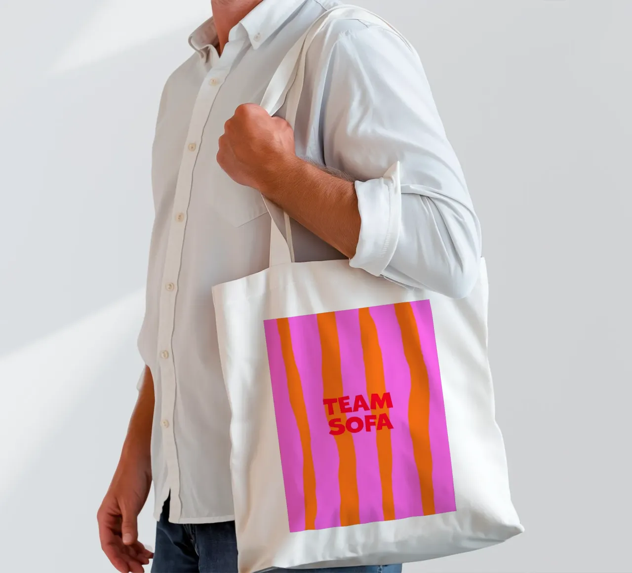 TEAM SOFA (4 Farbvarianten) borsa in juta da FRICKE DESIGN