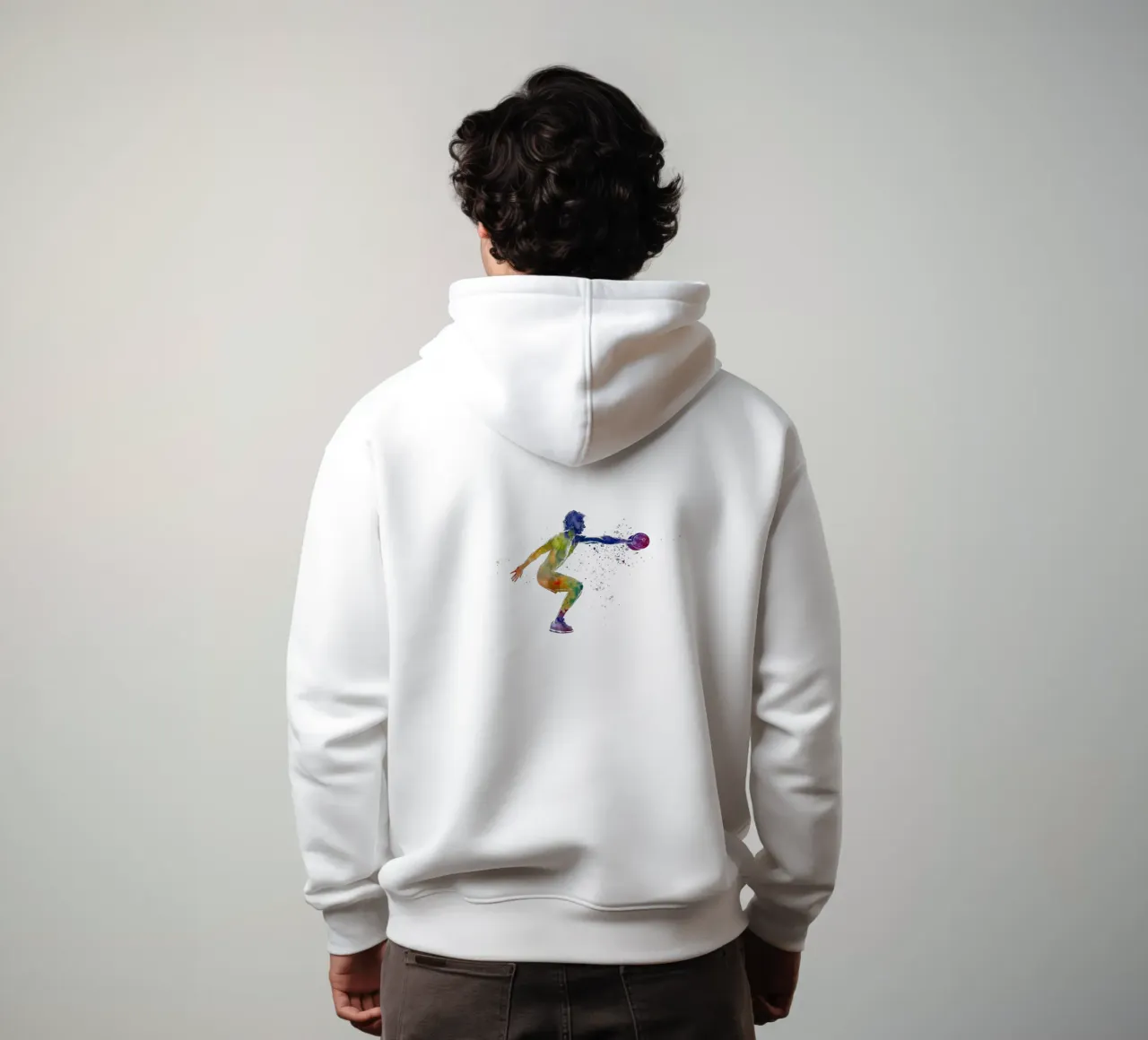 Esercizio di fitness con l'acquerello felpa con cappuccio da ⚽ Sports Pulse