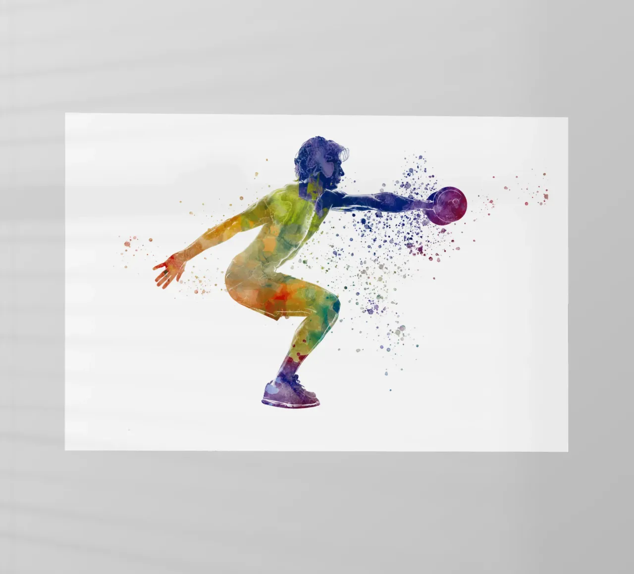 Esercizio di fitness con l'acquerello pellicola backlit da ⚽ Sports Pulse