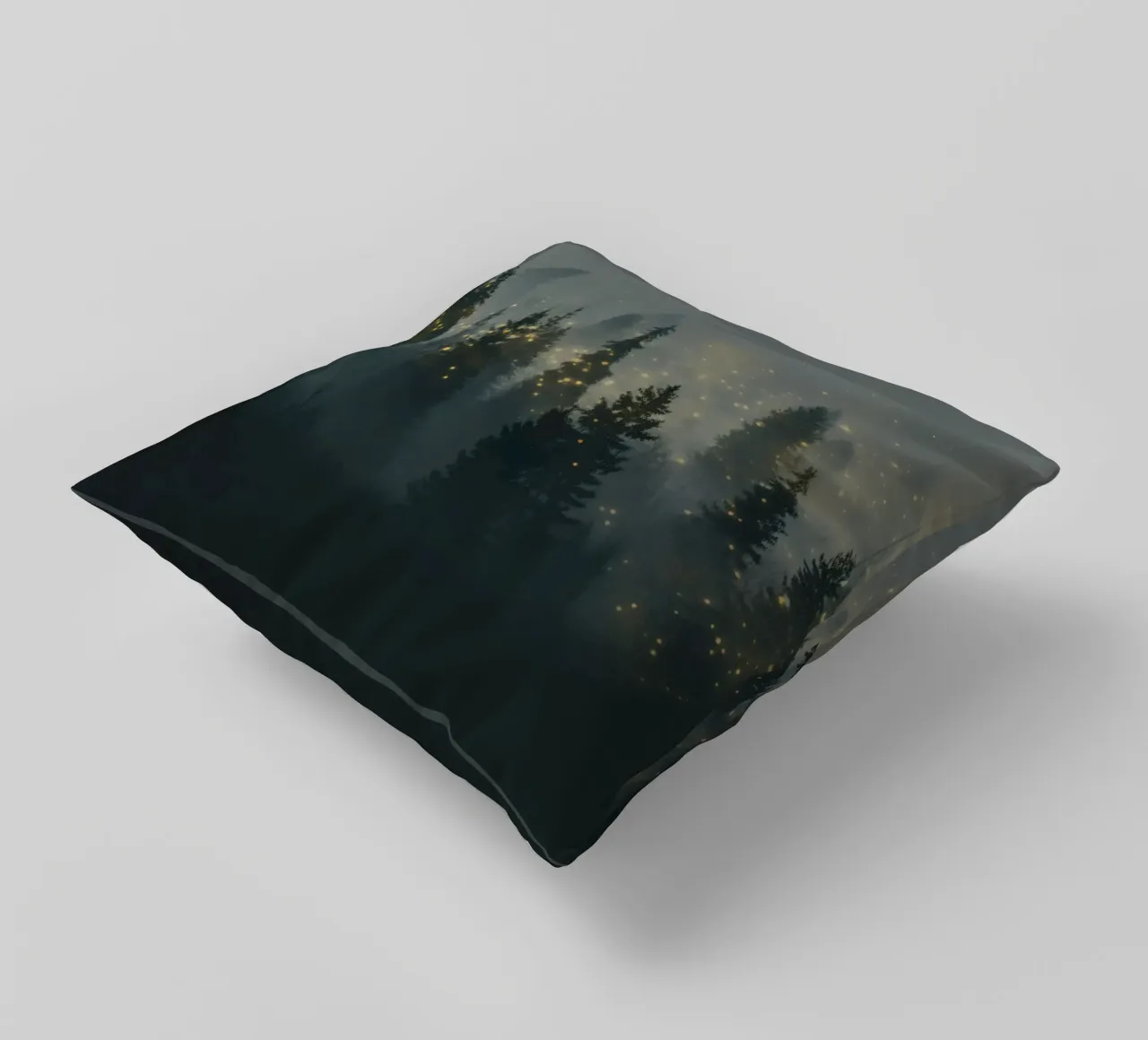 La foresta incantata delle lucciole dorate cuscino da Plain Thoughts